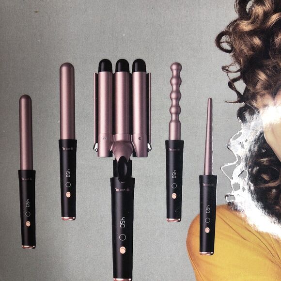 5 in 1 Curling Wand Set w/ Temperature Display Curling Iron Set w/ 5 NEW!! - Picture 10 of 11